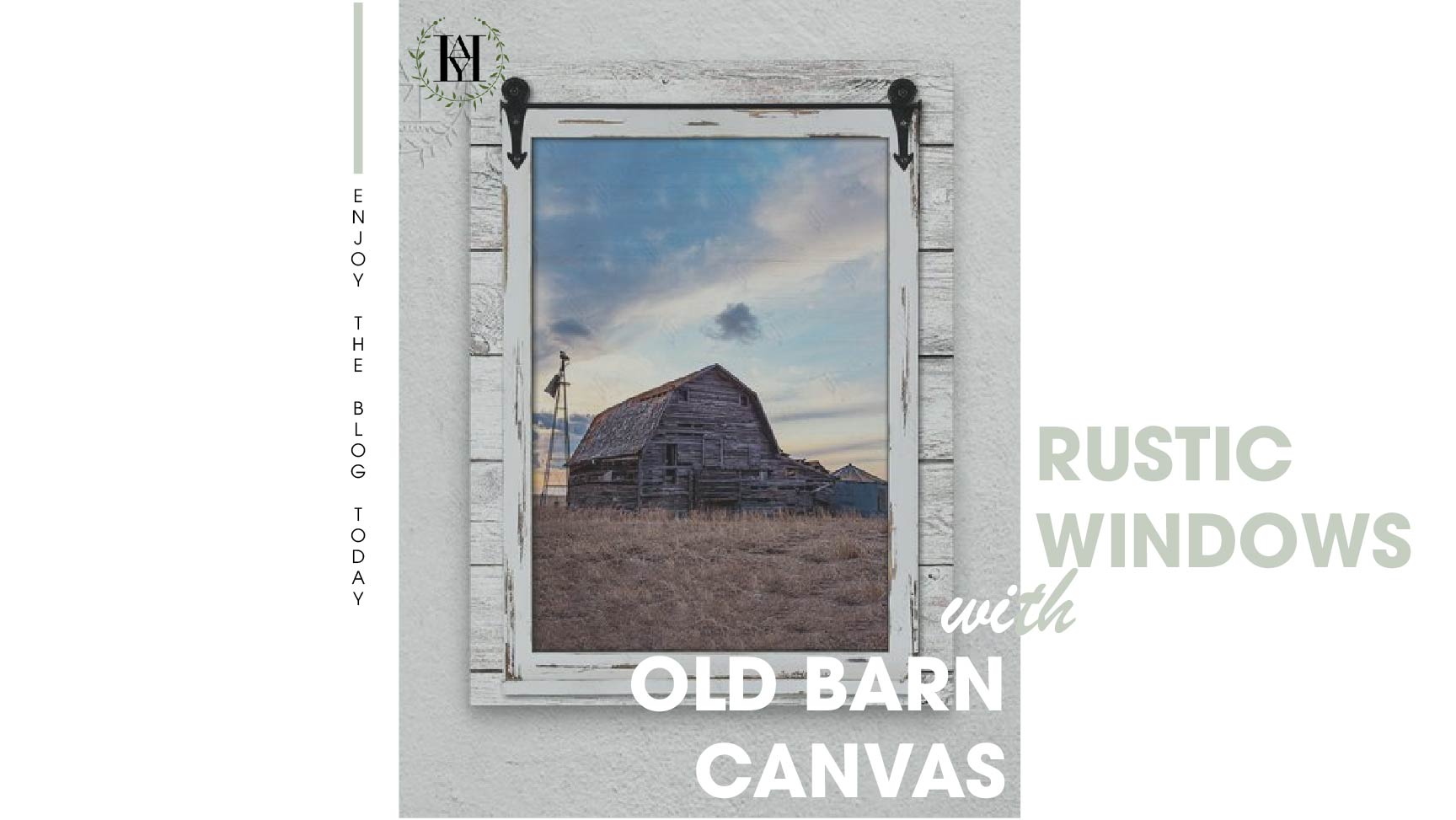 Rustic Windows With Old Barn Canvas
