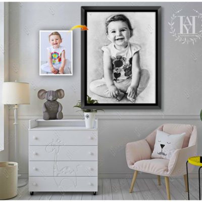 Custom Pencil Sketch Canvas Print
