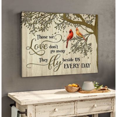 Hayooo Those We Love Cardinal Wall Art Canvas