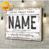 Hayooo Personalized Chippy Farmhouse Canvas Wall Art Farmhouse Vintage Style Family Is Everything