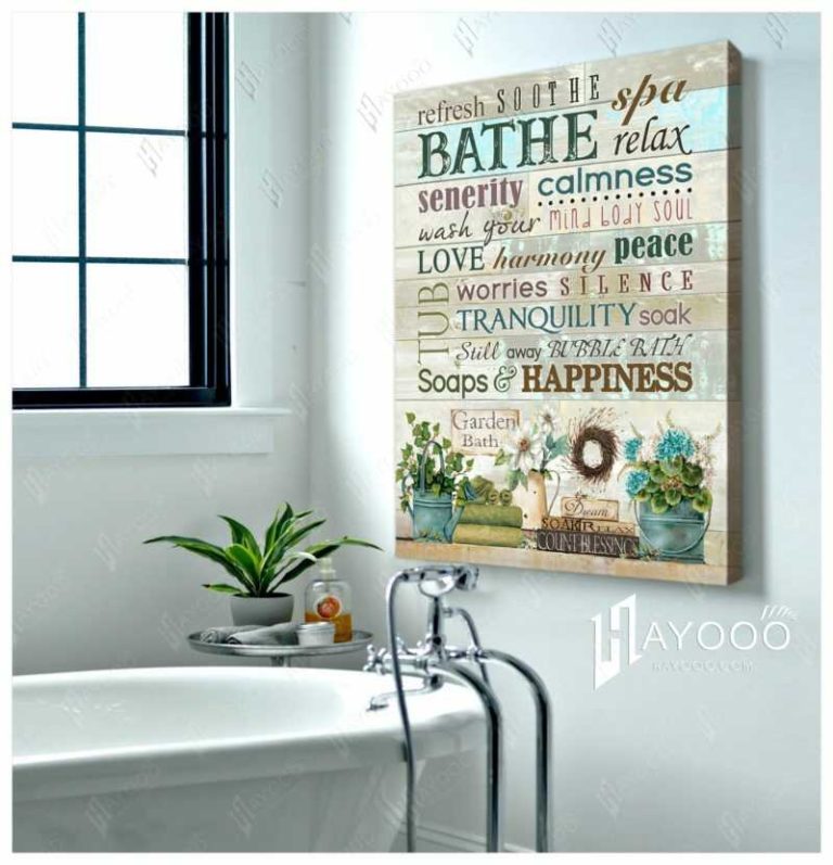 Bathroom canvas art