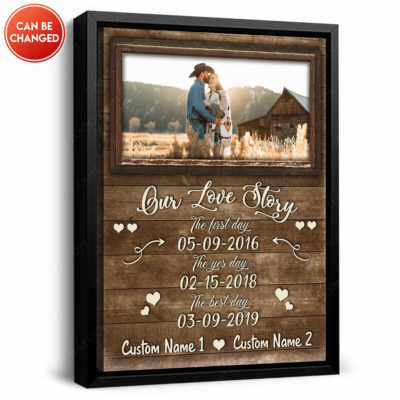 1st wedding anniversary canvas