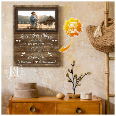 1st wedding anniversary canvas