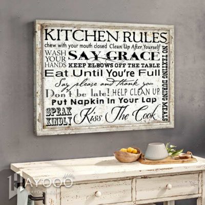 Kitchen Rules Canvas