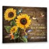 Hayooo Canvas Cute Sunflowers And Hummingbirds Wall Art For Farmhouse Decor New Beginning