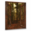 Hayooo Faux Window Canvas Beautiful Deep Forest Wall Art For Home Decor