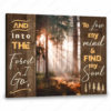 Hayooo Canvas Gorgeous Forest Scene With Sunlight And Into The Forest I Go To Lose My Mind And Find My Soul Wall Art For Home Decor