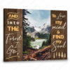 Hayooo Canvas Gorgeous Forest And Mountain Scene And Into The Forest I Go To Lose My Mind And Find My Soul Wall Art For Home Decor