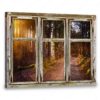 Hayooo Canvas Beautiful Forest With Sunlight Through Faux Window Wall Art For Home Decor