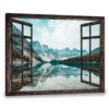 Hayooo Faux Window Canvas Breathtaking Nature Scenery Wall Art For Home Decor