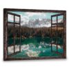Hayooo Faux Window Canvas Fresh Nature Scenery Wall Art For Home Decor