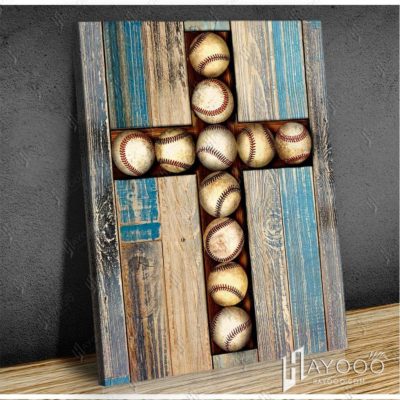 baseball cross canvas