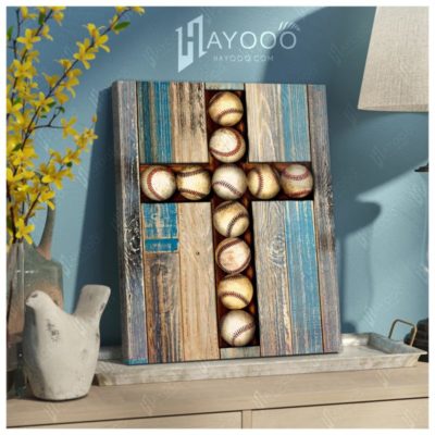 baseball cross canvas