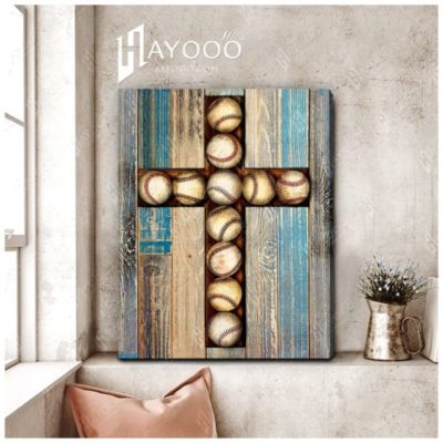 baseball cross canvas