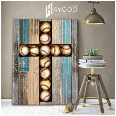 baseball cross canvas