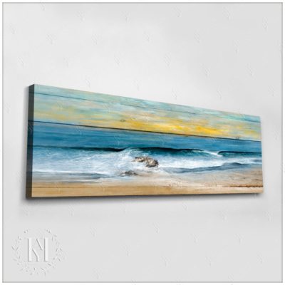 Large Morning Beach Painting Canvas