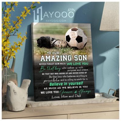 Believe In Yourself Soccer Canvas