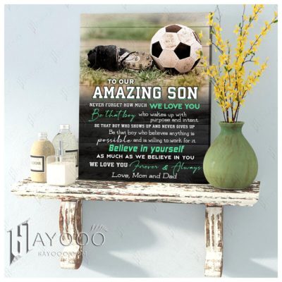 Believe In Yourself Soccer Canvas