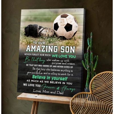 Believe In Yourself Soccer Canvas