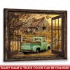 Hayooo Faux Window Canvas Custom Country Scene Wall Art Old Barn And Pickup Truck 1956 Ford F100