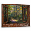 Hayooo Faux Window Canvas Gorgeous Forest Scene And Into The Forest I Go Wall Art For Home Decor