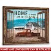 Hayooo Personalized Faux Window Canvas Wedding Anniversary Gift For Him And Her Pickup Truck And Old Barn Home