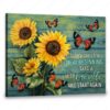 Hayooo Mother's Day Gift for Boyfriends Mom Sunflowers And Red Butterflies Wall Art Lovers