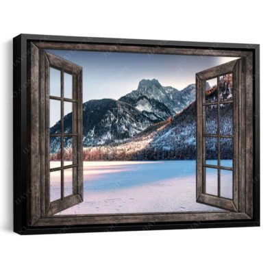 winter mountain canvas