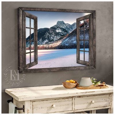 winter mountain canvas