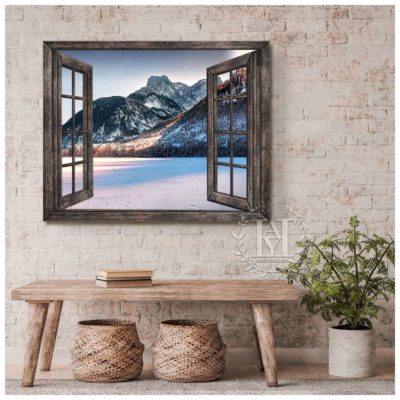 winter mountain canvas