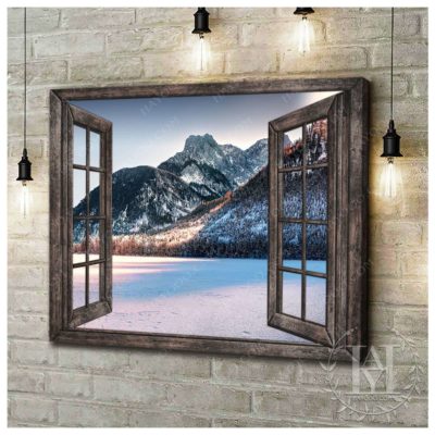 winter mountain canvas