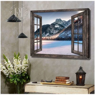 winter mountain canvas