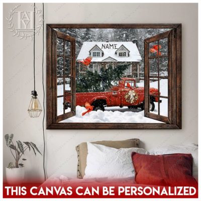 Christmas pickup truck