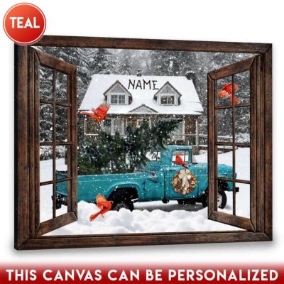 Christmas pickup truck