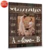 Hayooo Personalized Canvas Best Gift For 1st Year Anniversary