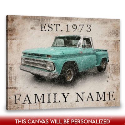 old pickup truck art