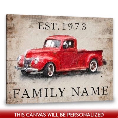 old pickup truck art