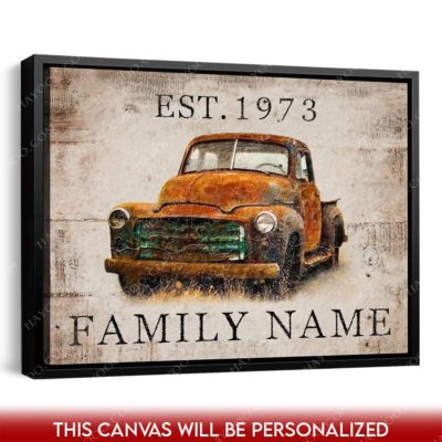 old pickup truck art