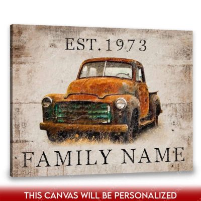 old pickup truck art