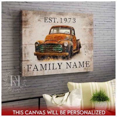 old pickup truck art