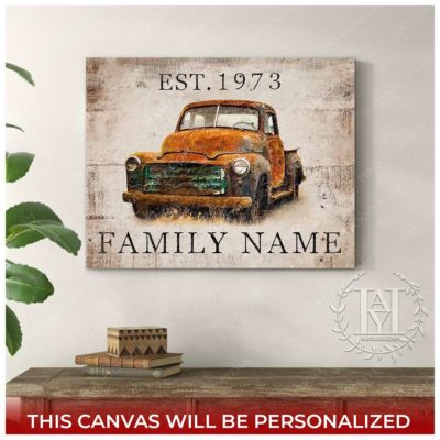 old pickup truck art