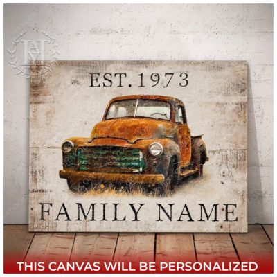 old pickup truck art