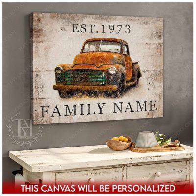 old pickup truck art