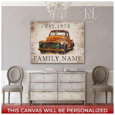 old pickup truck art