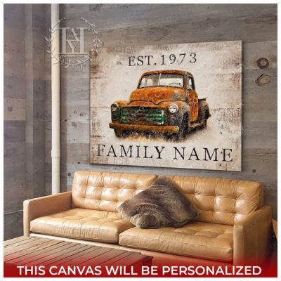 old pickup truck art