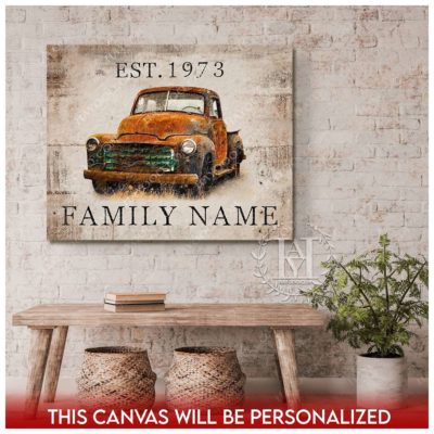 old pickup truck art