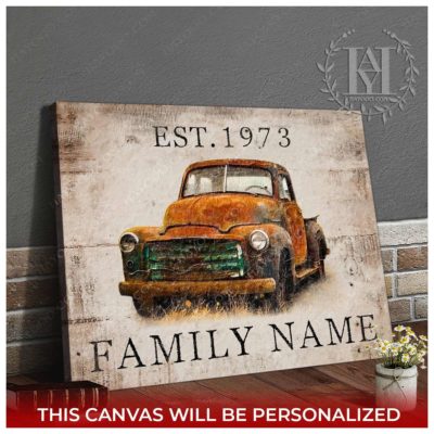 old pickup truck art