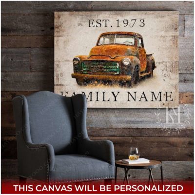 old pickup truck art