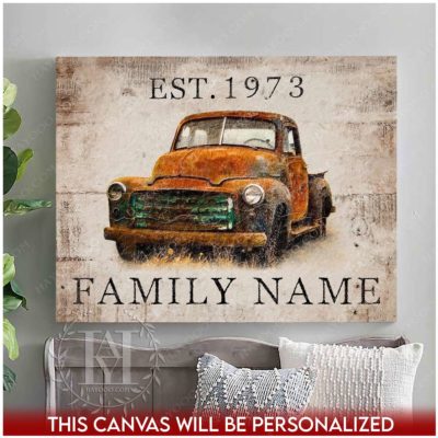 old pickup truck art