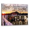 Hayooo Farmhouse Canvas Beautiful Country Scene With Red Tractor And Dairy Cows Families That Farm Together Stay Together